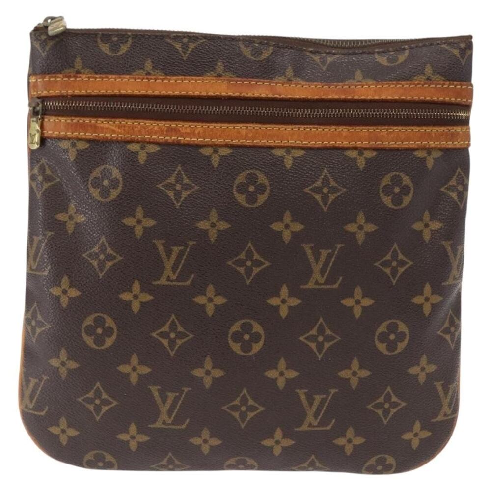 Louis Vuitton Monogram Pochette Bosphore Shoulder Bag Brown